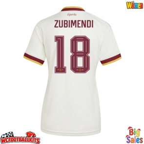 Spain Martin Zubimendi #18 Replica Away Stadium Shirt for Women World Cup 2026 Short Sleeve